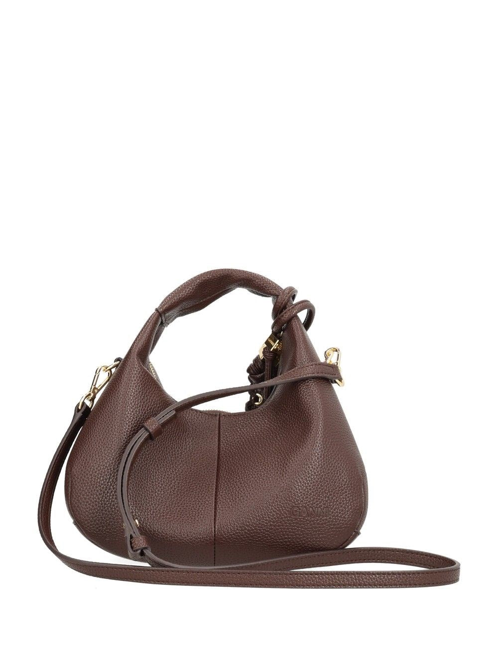 Ganni Women Mini Shoulder Bag With Grained Finish