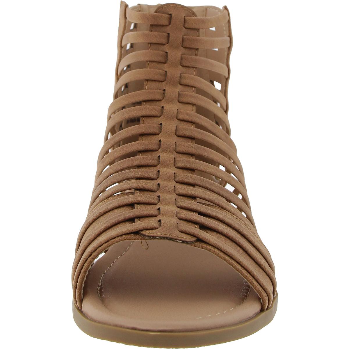 Womens Zipper Manmade Gladiator Sandals