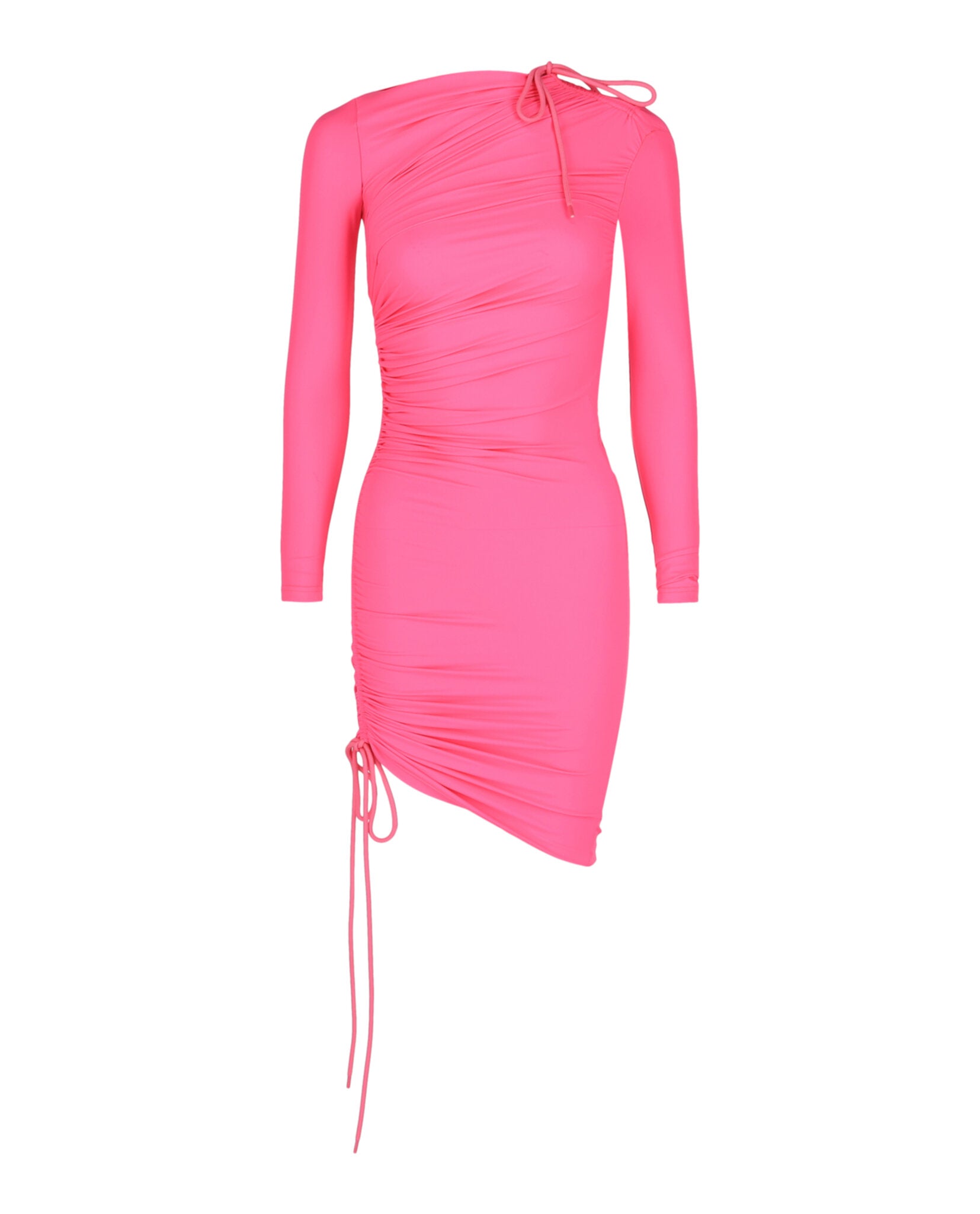 Balenciaga Womens Ruched Mini Dress