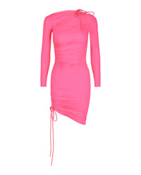 Balenciaga Womens Ruched Mini Dress