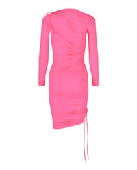 Balenciaga Womens Ruched Mini Dress