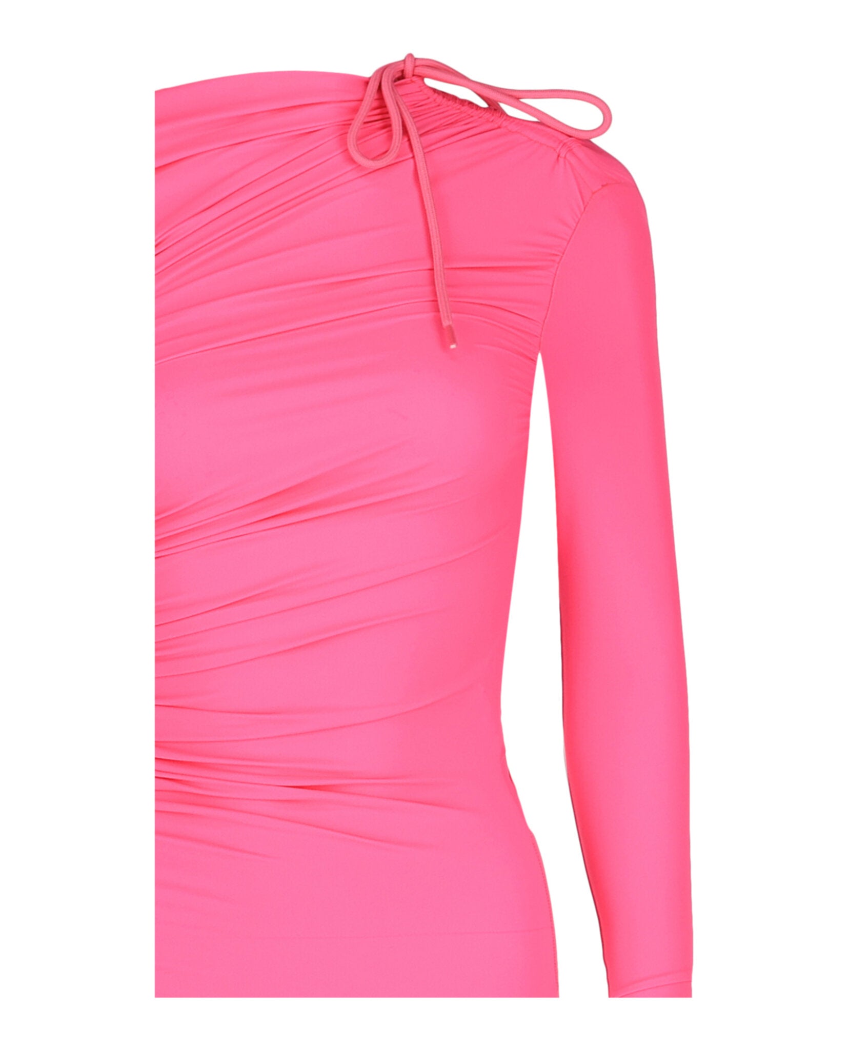 Balenciaga Womens Ruched Mini Dress