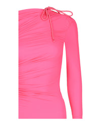 Balenciaga Womens Ruched Mini Dress