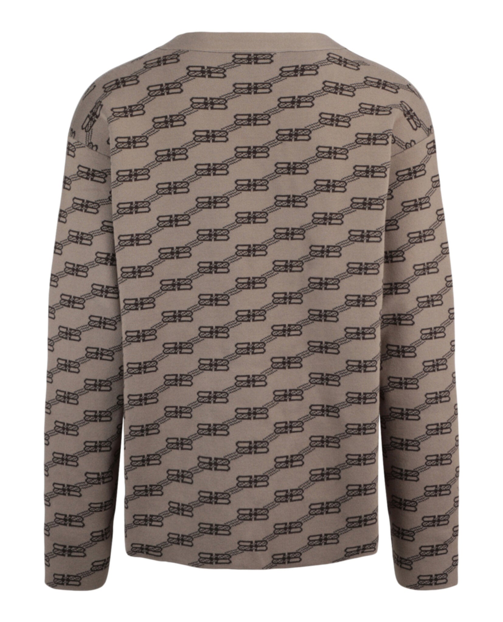 Balenciaga Balenciaga Mens Logo Intarsia-Knit Cardigan