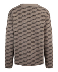 Balenciaga Balenciaga Mens Logo Intarsia-Knit Cardigan