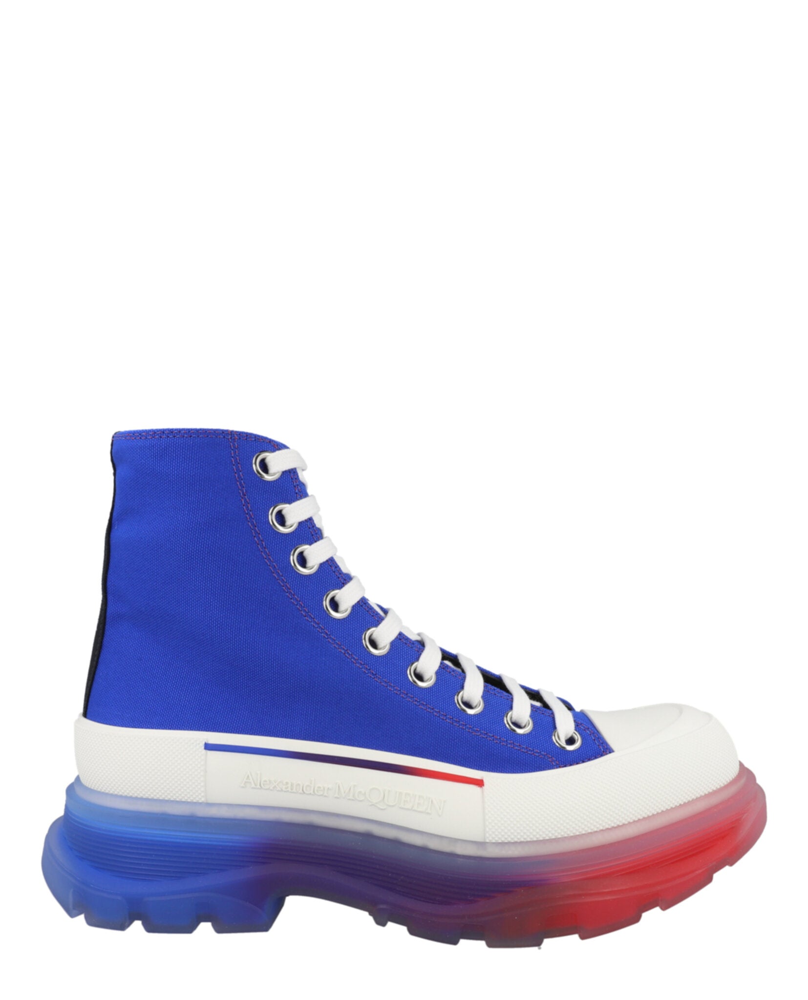 Alexander McQueen Mens Tread Slick Boots Royal White