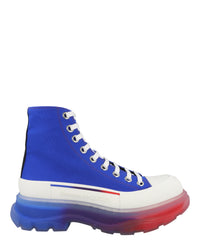 Alexander McQueen Mens Tread Slick Boots Royal White