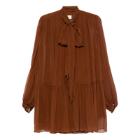 SAINT LAURENT Saint Laurent Women Sheer Long Sleeve Mini Dress
