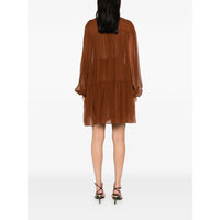 SAINT LAURENT Saint Laurent Women Sheer Long Sleeve Mini Dress