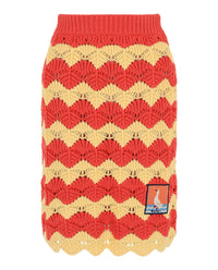 Gucci Womens Chevron Knit Skirt