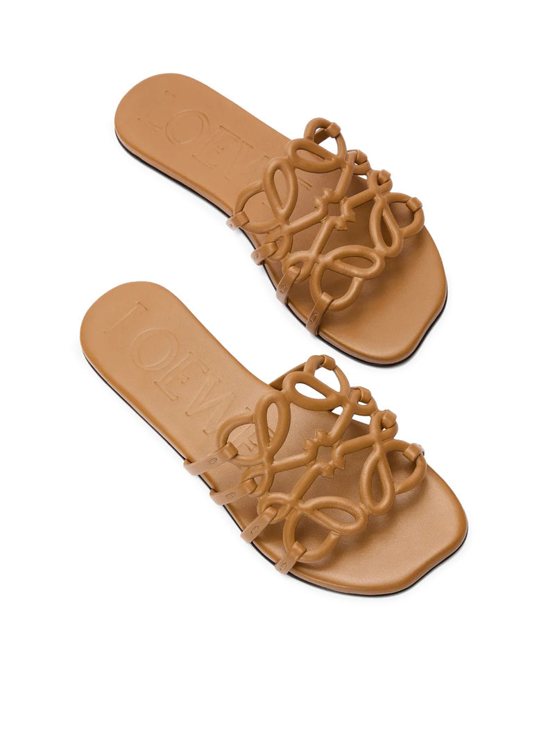 Loewe Loewe Women Anagram Petal Slide In Calfskin
