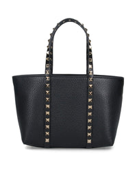 Valentino Garavani Women Rockstud Mini Tote In Hammered Leather