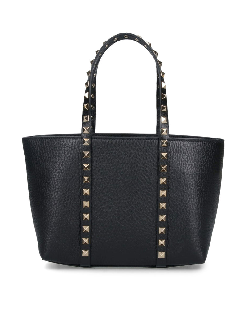Valentino Garavani Women Rockstud Mini Tote In Hammered Leather