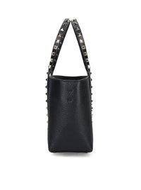 Valentino Garavani Women Rockstud Mini Tote In Hammered Leather