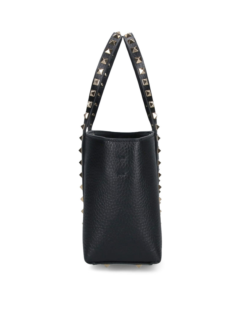Valentino Garavani Women Rockstud Mini Tote In Hammered Leather