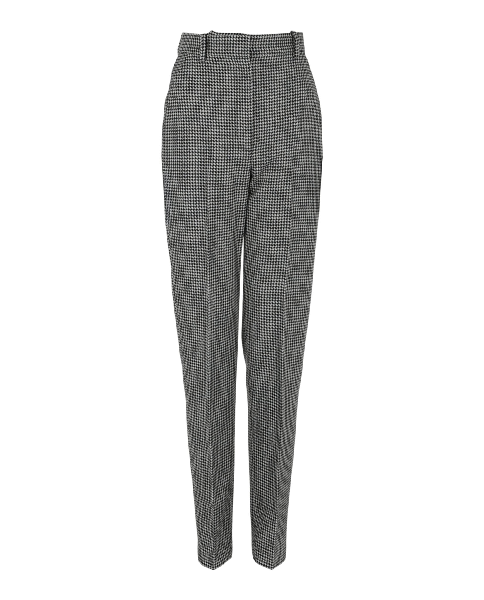Alexander McQueen Alexander McQueen Womens Houndstooth Wool Pants