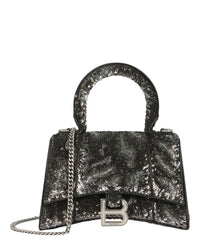Balenciaga Womens Hourglass Xs Top Handle Bag With Sequins