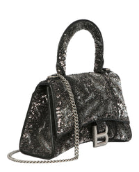 Balenciaga Womens Hourglass Xs Top Handle Bag With Sequins