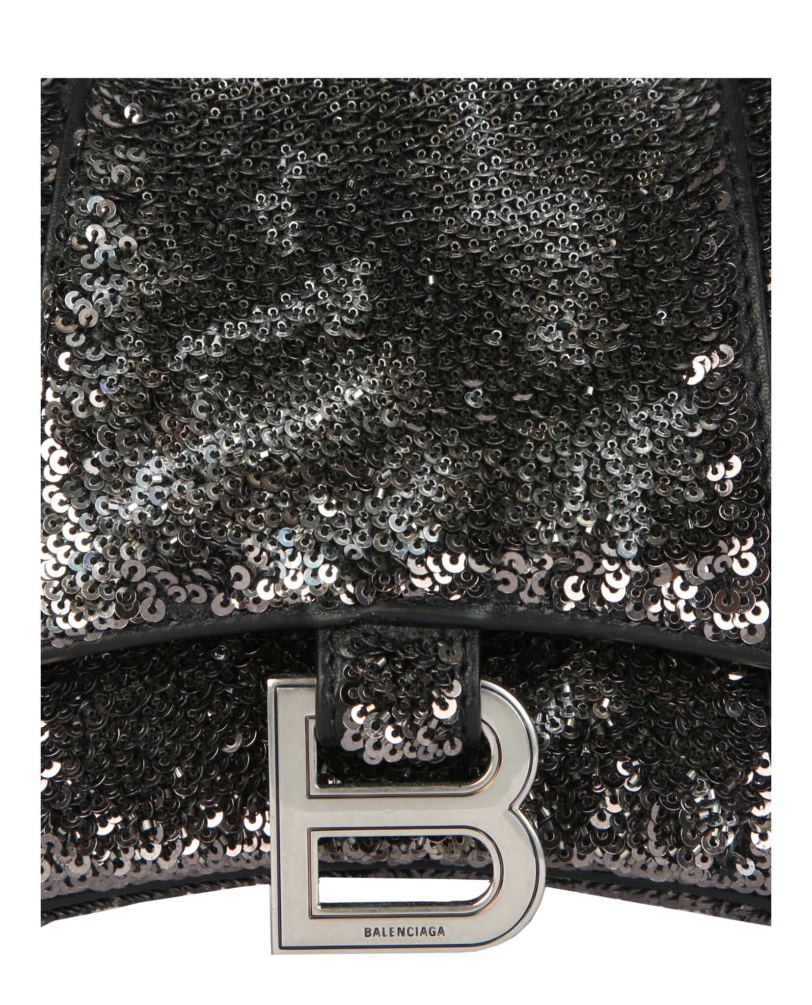 Balenciaga Womens Hourglass Xs Top Handle Bag With Sequins