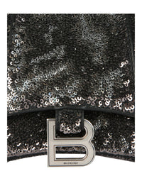 Balenciaga Womens Hourglass Xs Top Handle Bag With Sequins