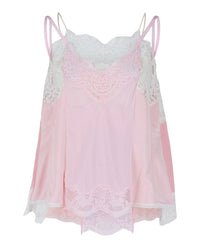 Balenciaga Womens Patched Lace Slip Top