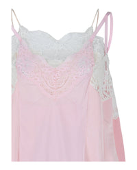 Balenciaga Womens Patched Lace Slip Top