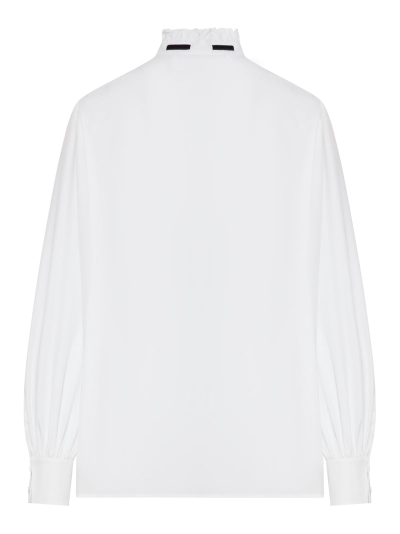 Valentino Garavani Women Poplin Shirt With Ruffled Collar