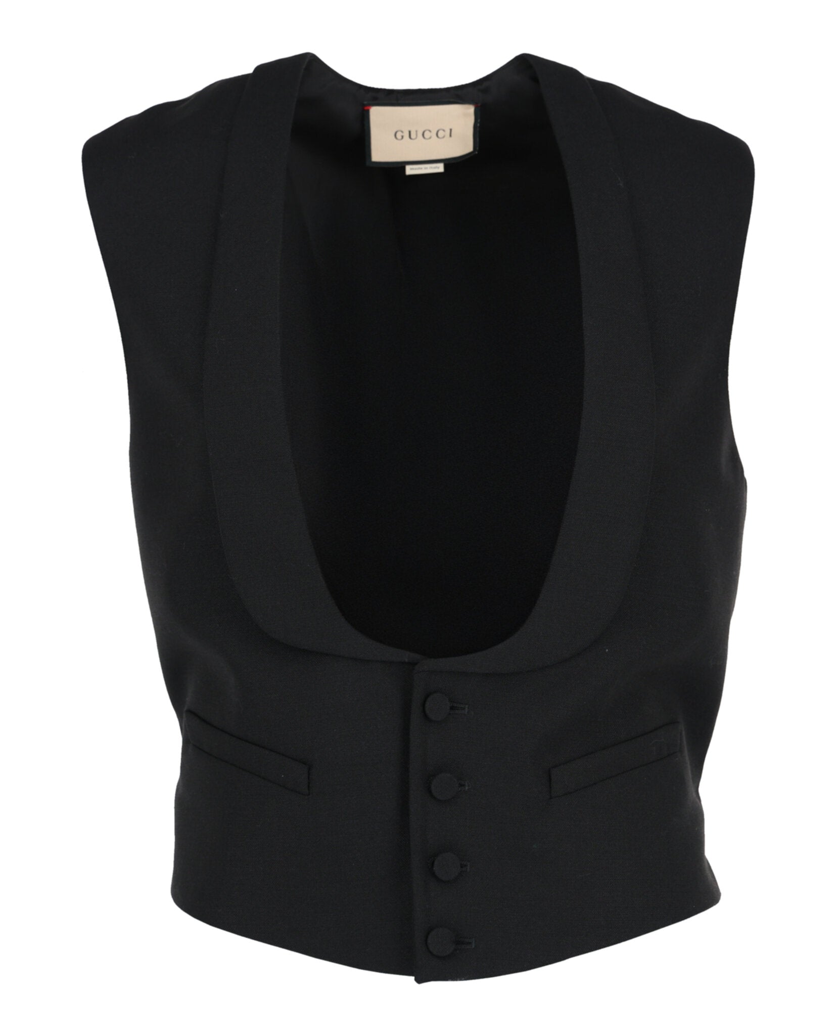 Gucci Mens Wool Blend Vest Black