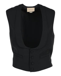 Gucci Mens Wool Blend Vest Black