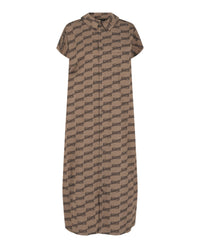 Balenciaga Womens Rawcut Monogram Midi Shirt Dress