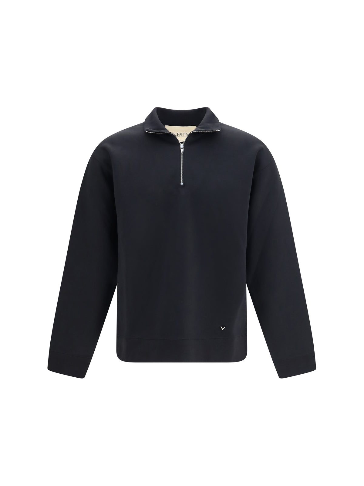 Valentino Men Half-Zip High-Neck Jersey Sweatshirt
