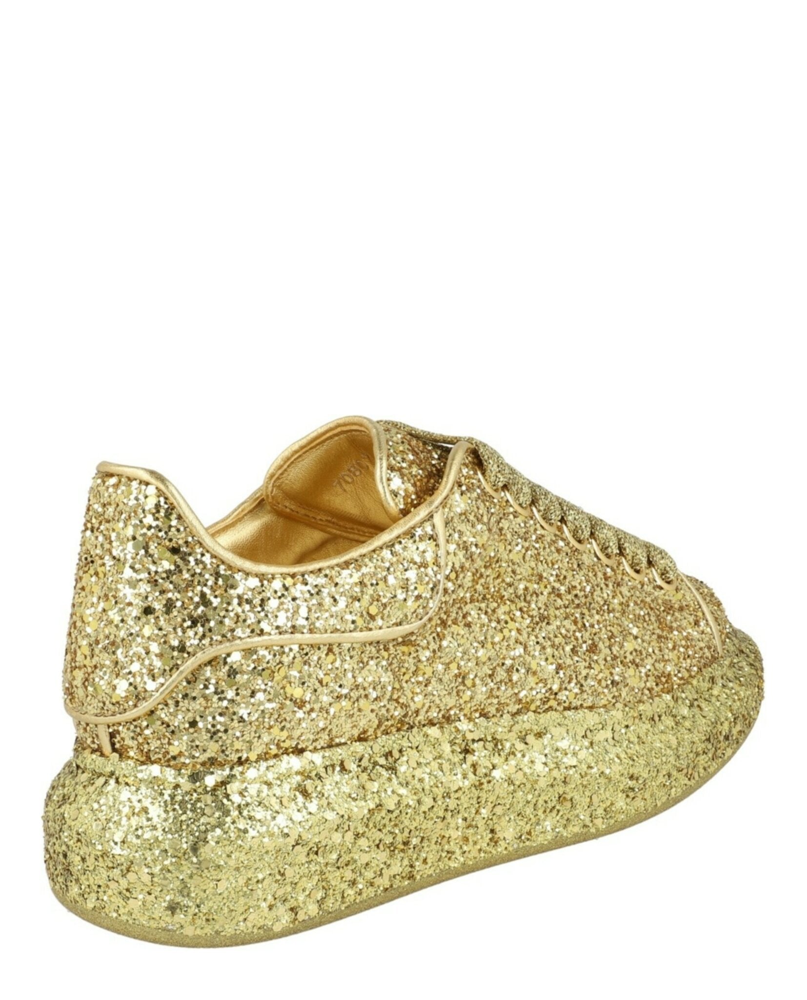 Alexander McQueen Womens Oversized Glitter Sneakers