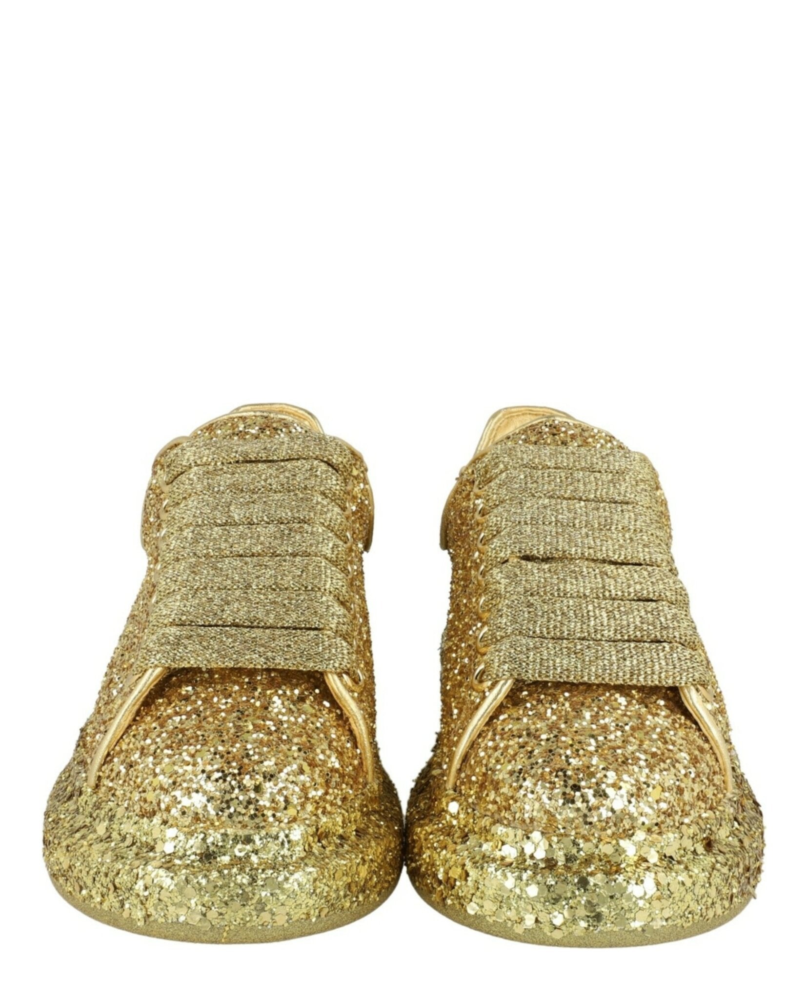 Alexander McQueen Womens Oversized Glitter Sneakers