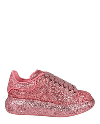 Alexander McQueen Womens Oversized Glitter Sneakers