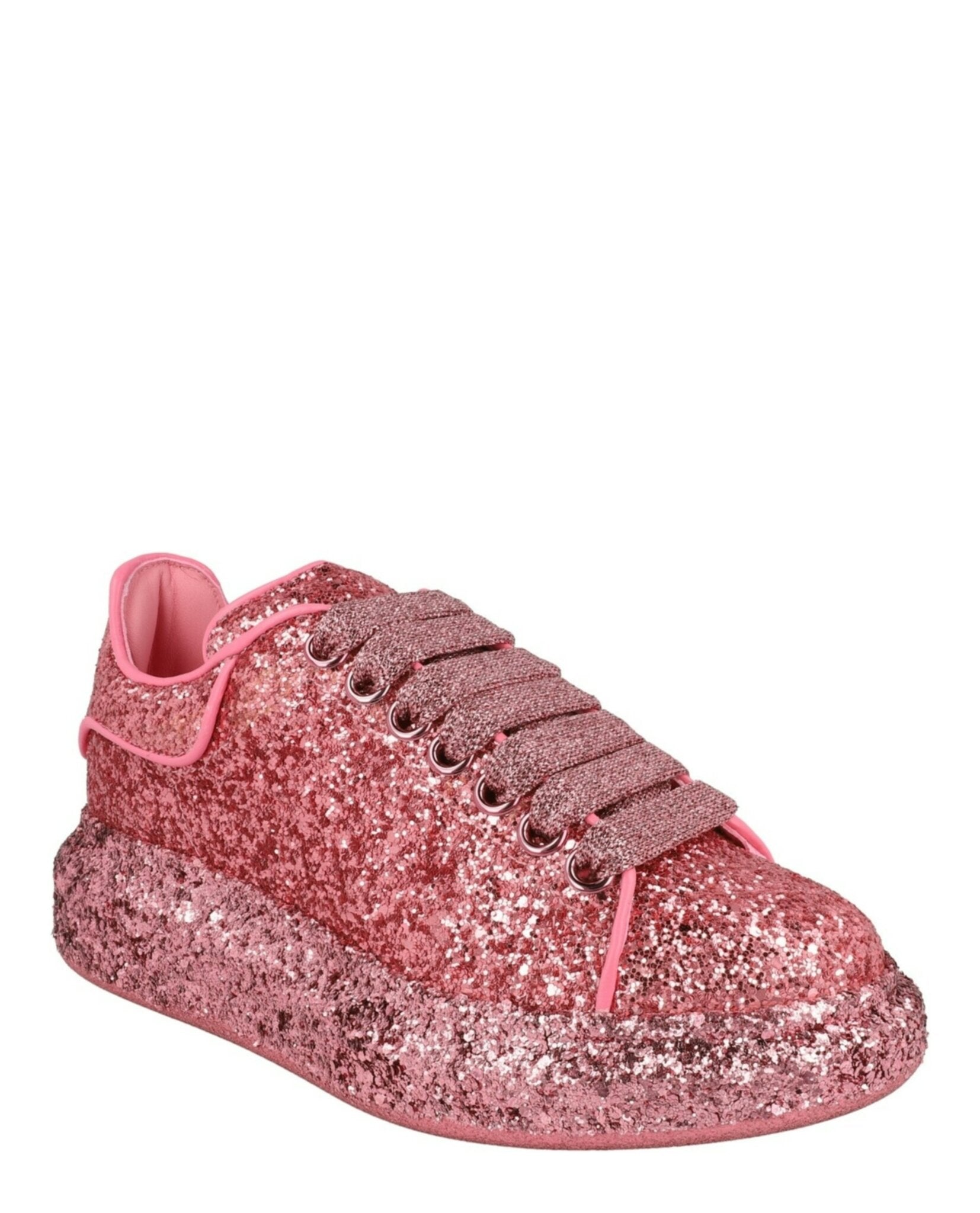 Alexander McQueen Womens Oversized Glitter Sneakers