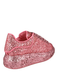 Alexander McQueen Womens Oversized Glitter Sneakers