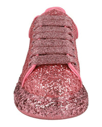 Alexander McQueen Womens Oversized Glitter Sneakers