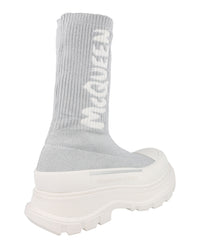 Alexander McQueen Womens Ribbed Tread Slick Boots