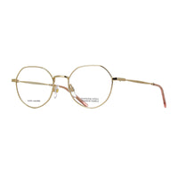 Marc Jacobs Eyeglasses Round Full Rim, Pink/Gold Frame and Clear Demo Lenses Lens MARC705/G035J00