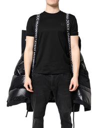 Dolce & Gabbana Black Nylon Full Zip Hooded Parka Men's Jacket