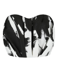 Alexander McQueen Womens Graffiti Bustier Top