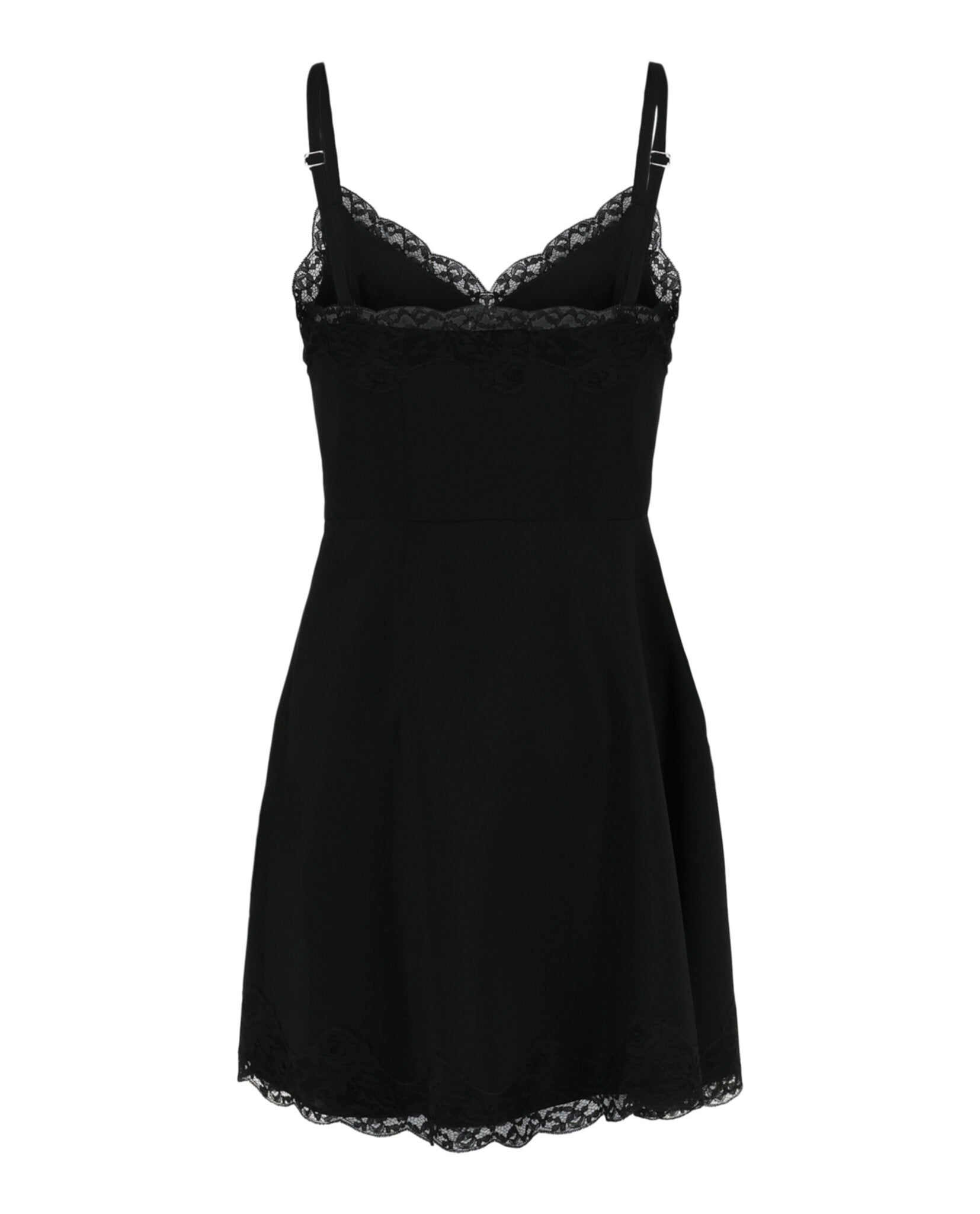 Alexander McQueen Alexander McQueen Womens Lace-Trim Asymmetric Mini Dress