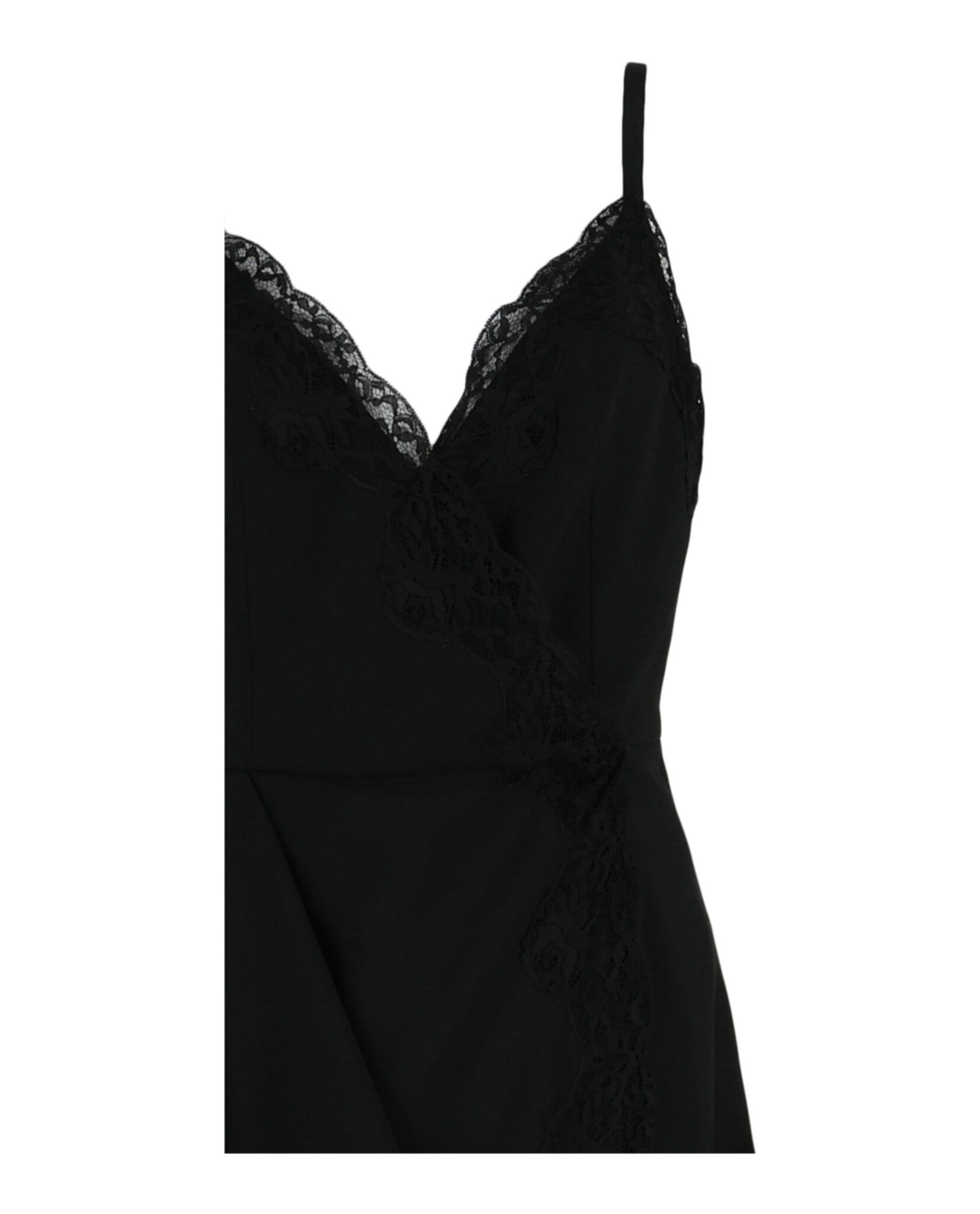 Alexander McQueen Alexander McQueen Womens Lace-Trim Asymmetric Mini Dress