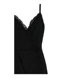 Alexander McQueen Alexander McQueen Womens Lace-Trim Asymmetric Mini Dress