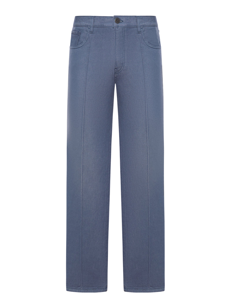 Prada Prada Men Five Pocket Jeans In Washed Denim