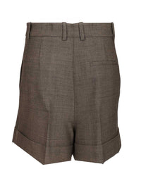 P.A.R.O.S.H. Women Wool Blend Pleated Shorts