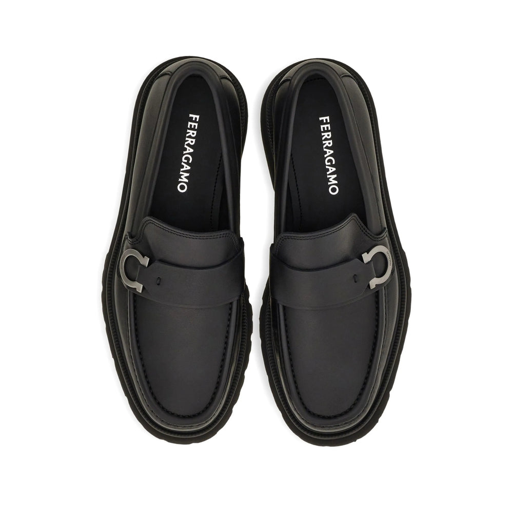 Ferragamo Black Loafers Men