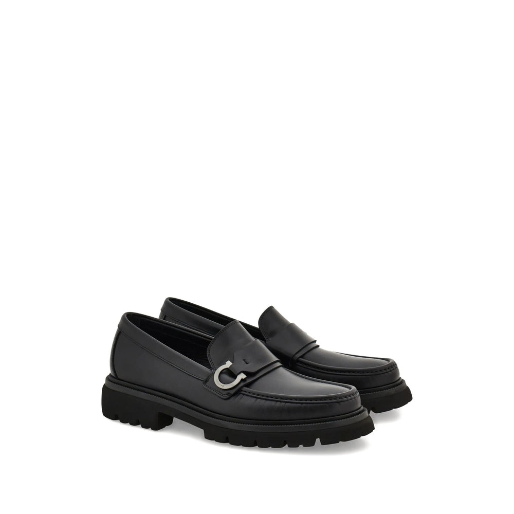 Ferragamo Black Loafers Men