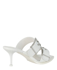 Alexander McQueen Womens Double Buckle Punk Mules