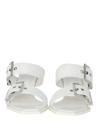 Alexander McQueen Womens Double Buckle Punk Mules